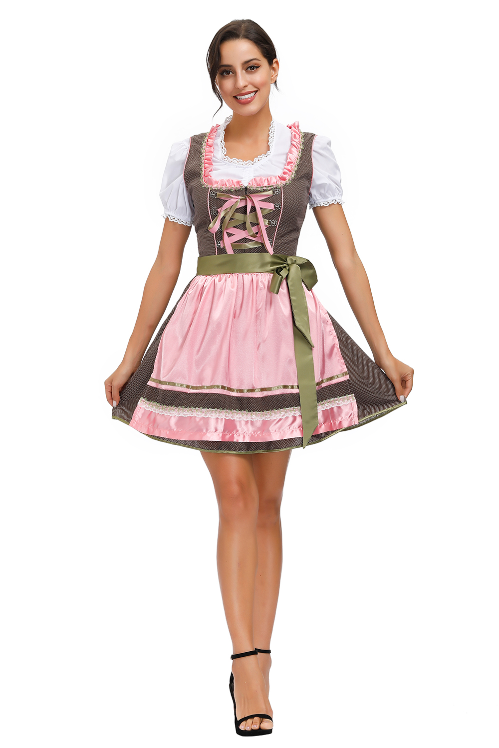 Plus Size Womens German Dirndl Dress Oktoberfest Costumes